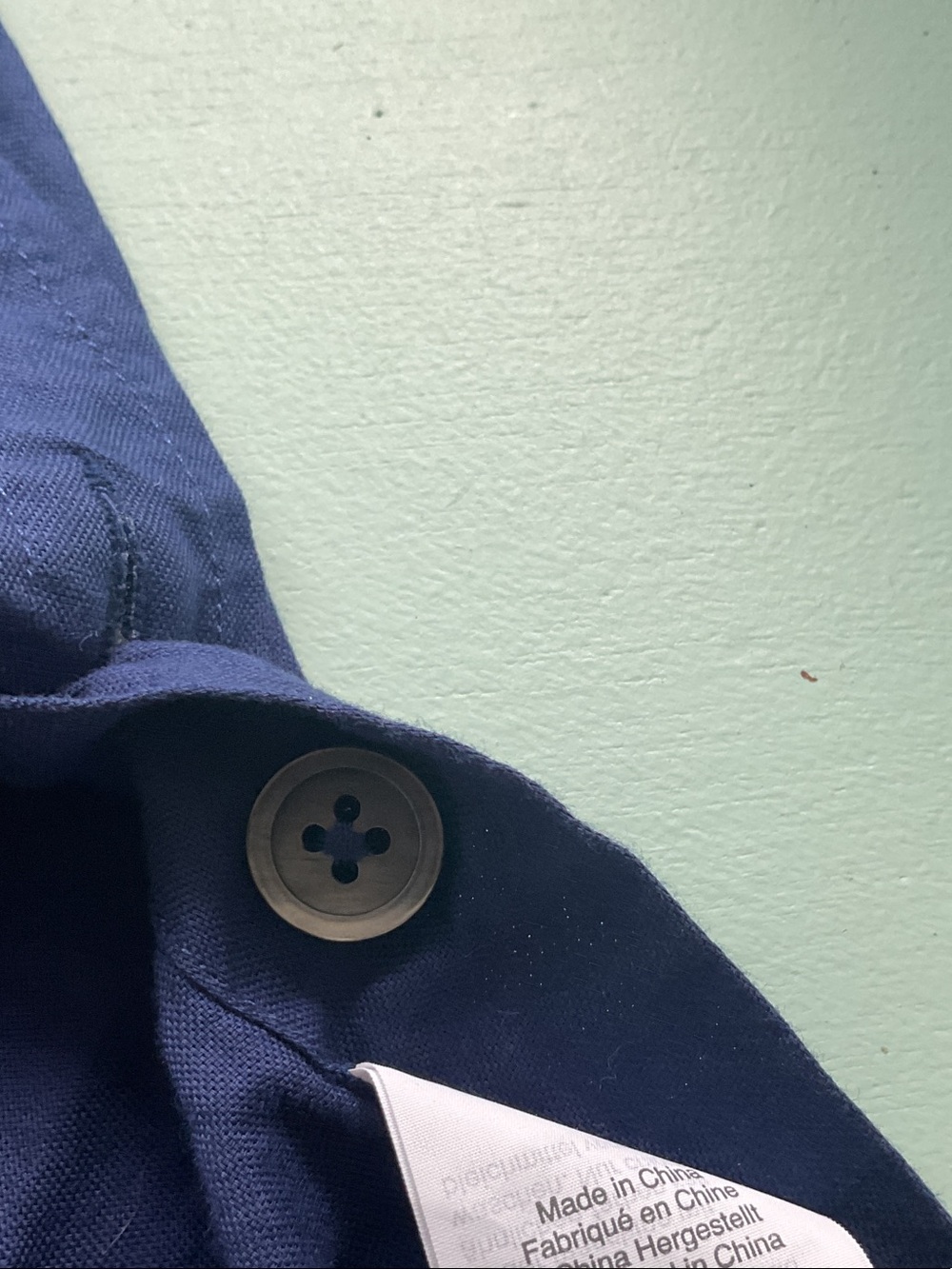 Madewell Navy Button-Trim 100% Cotton A-Line Skirt - Picture 11 of 11